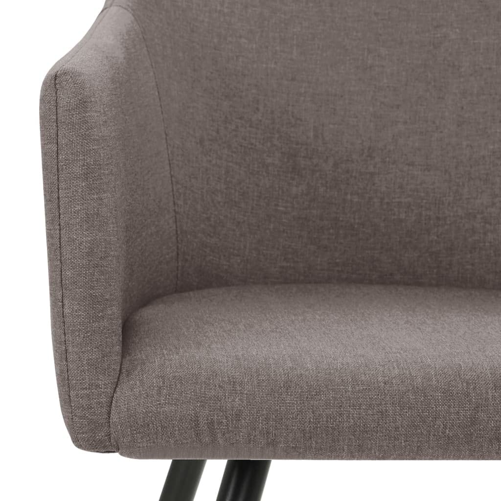 vidaXL Modern Taupe Fabric Dining Chairs Set of 4 - Comfortable Ergonomic Design with Durable Metal Frame - Perfect for Dining Room, Kitchen, Restaurant & Home Decor