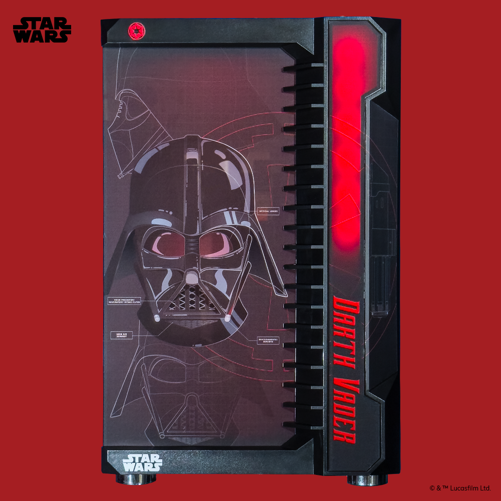 Geek Machine™ Star Wars Edition Darth Vader PC Gaming Case - High Performance ATX Mid Tower Computer Case for Star Wars Fans & Gamers | Perfect for Gaming Setups, Themed Builds & Collector Displays