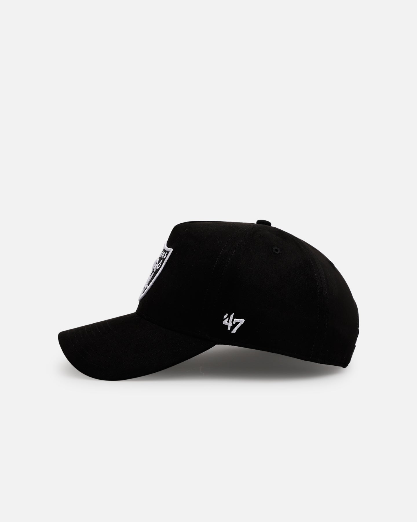 47 Brand Las Vegas Raiders 'Ultrasuede' 47 MVP Strapback Snapback Hat - Black/White Adjustable Baseball Cap for Men & Women - Perfect for NFL Games, Tailgating, and Sports Fan Gifts