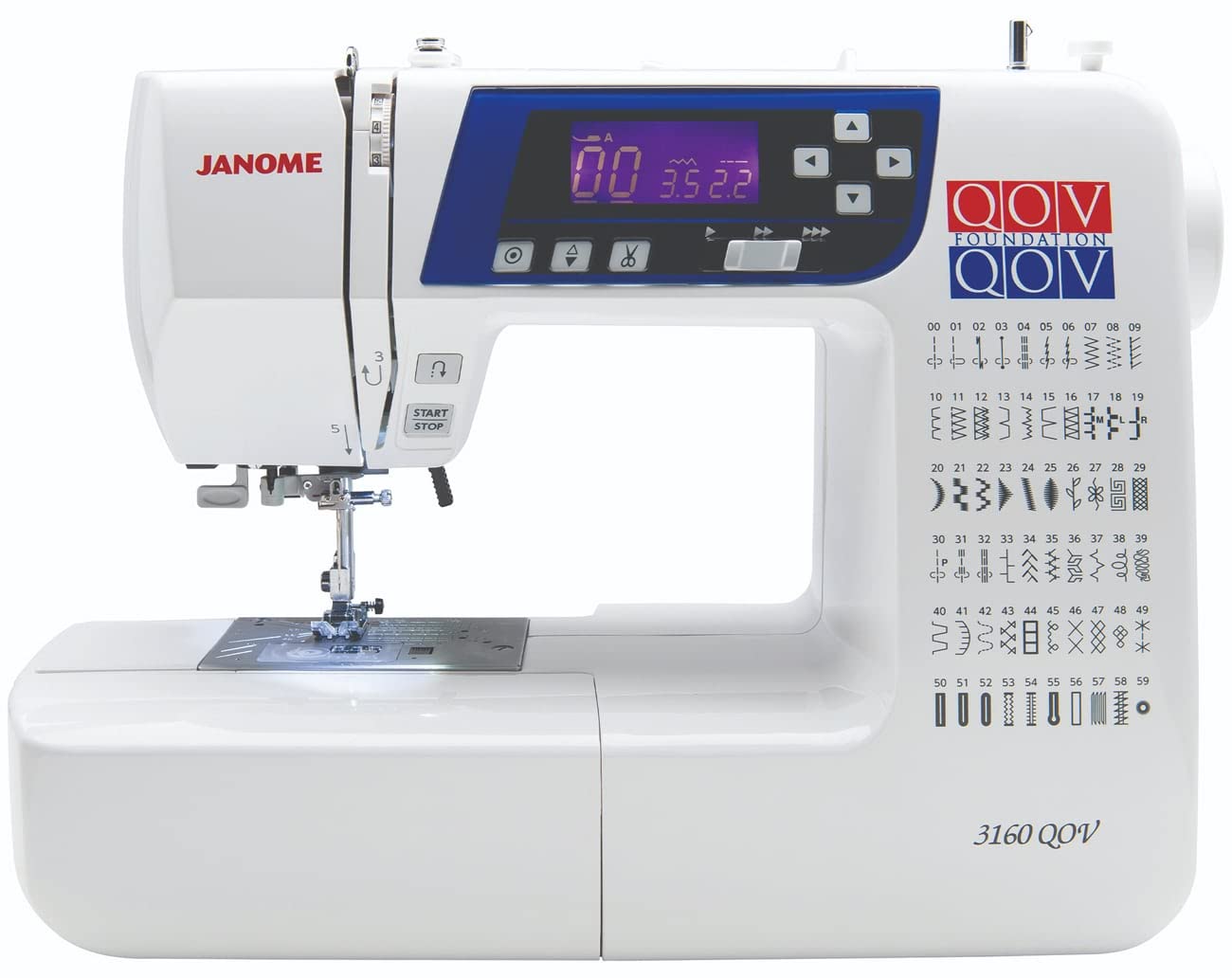 Janome 3160QOV Quilting Machine for Quilts of Valor - Professional Stitching for Patriotic Quilts & Home Decor Projects | Perfect for Quilters, Crafters & DIY Enthusiasts