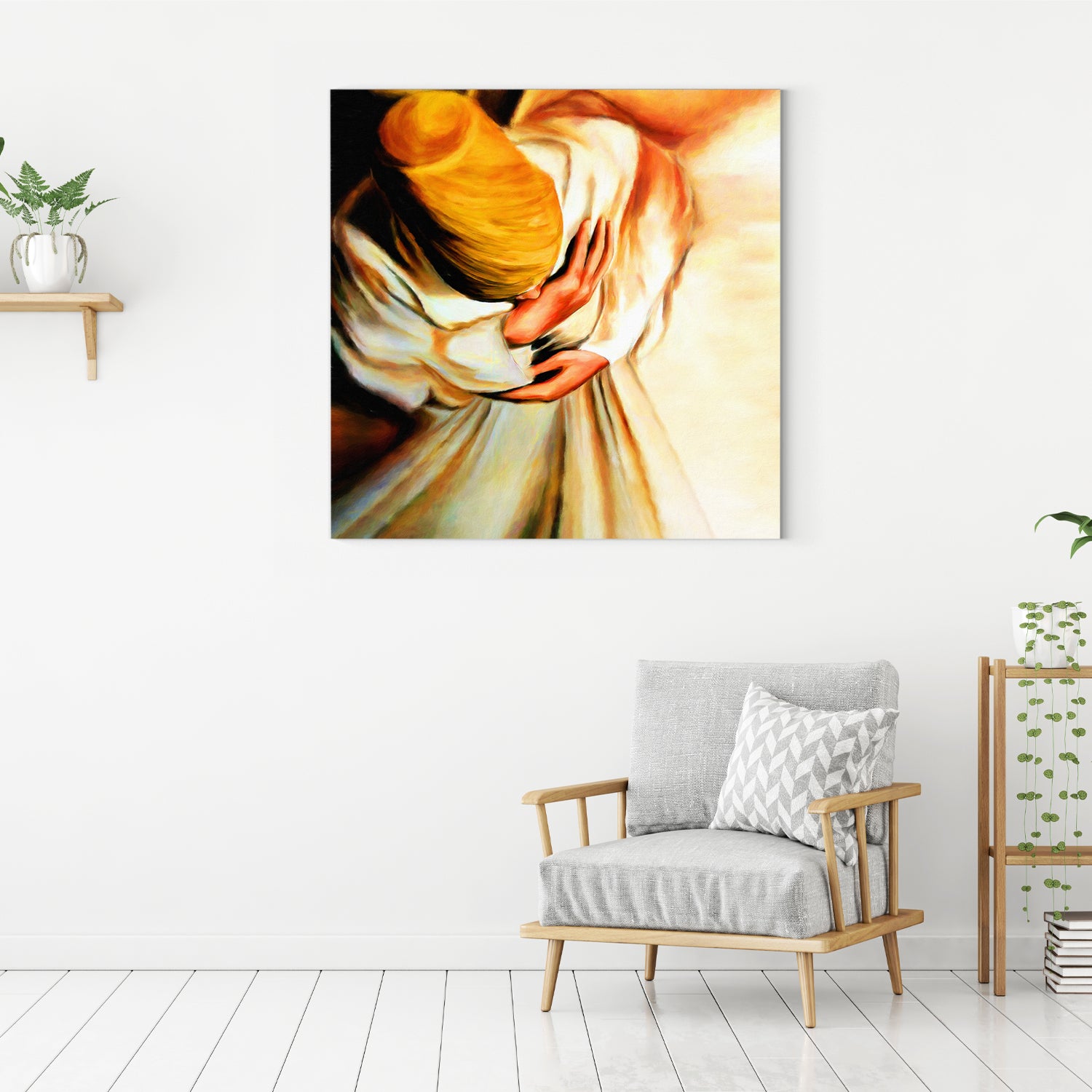 Whirling Dervish Canvas Print - Islamic Art Wall Decor for Home & Office - Perfect for Living Rooms, Bedrooms & Meditation Spaces