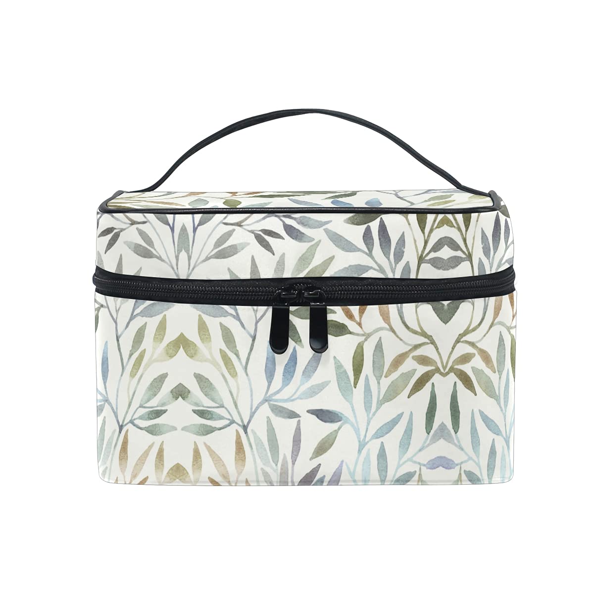 Floral Print Cosmetic Bag for Women - Waterproof Makeup Pouch with Zipper, Travel Toiletry Organizer for Girls | Perfect for Gym, Travel, and Daily Essentials Storage