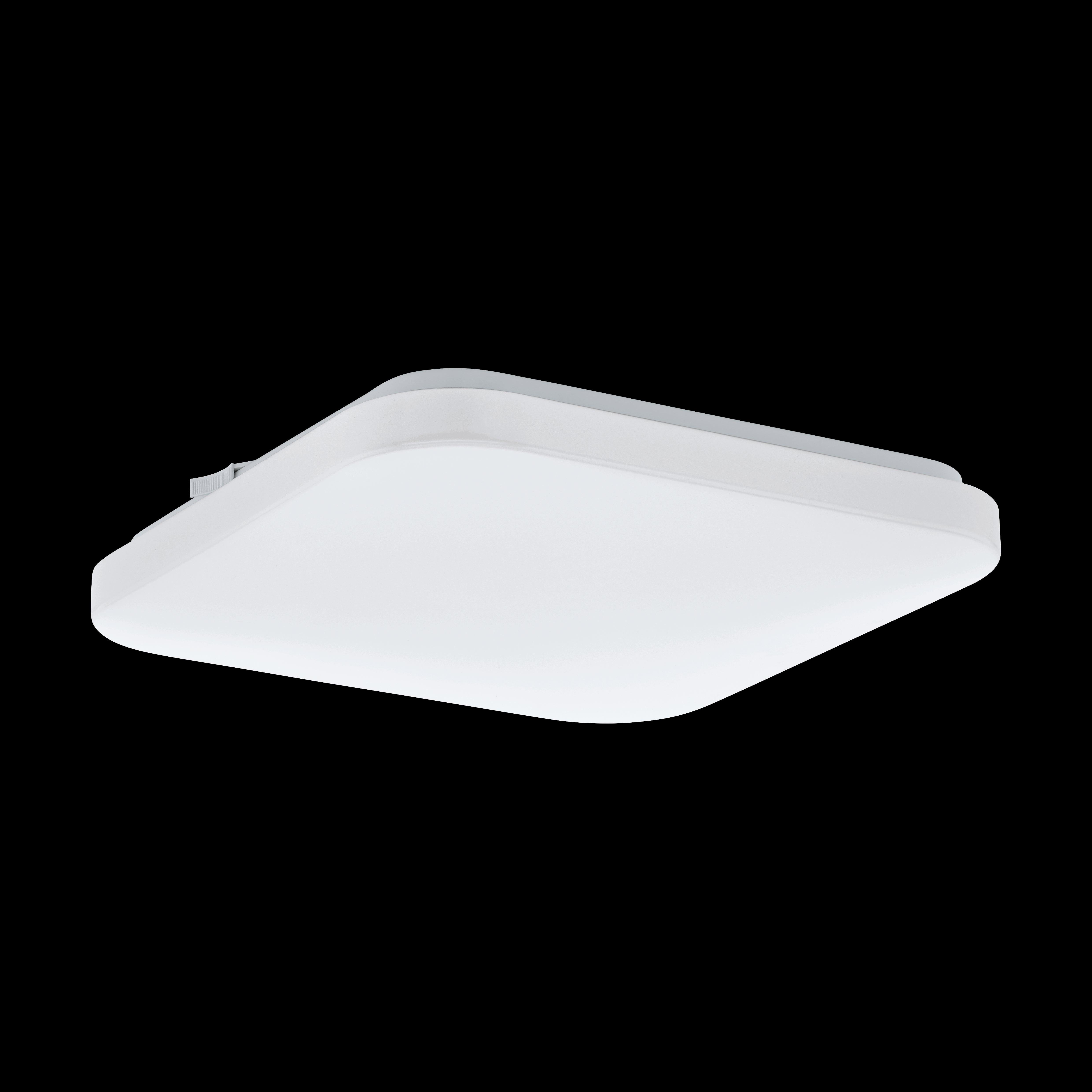 Eglo Frania 28cm LED Square Flush Mount Ceiling Light - Modern White Lighting for Bedroom, Kitchen & Living Room