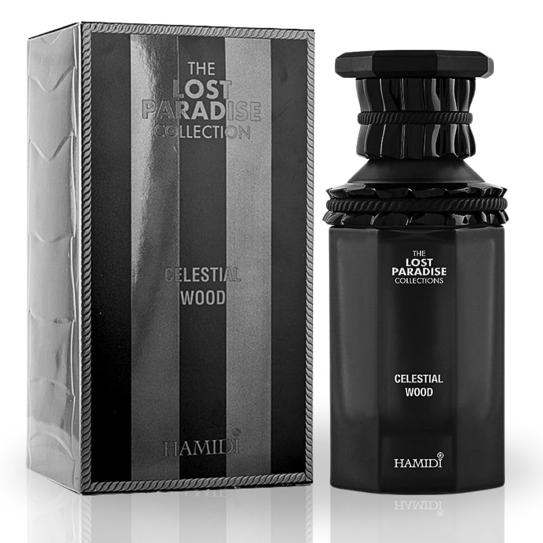 Hamidi CELESTIAL WOOD Eau De Parfum Spray 100ML (3.4 OZ) - Long Lasting Unisex Perfume for Women & Men, Ethereal Spice & Aromatic Wood Blend - Perfect for Date Night, Office & Special Occasions