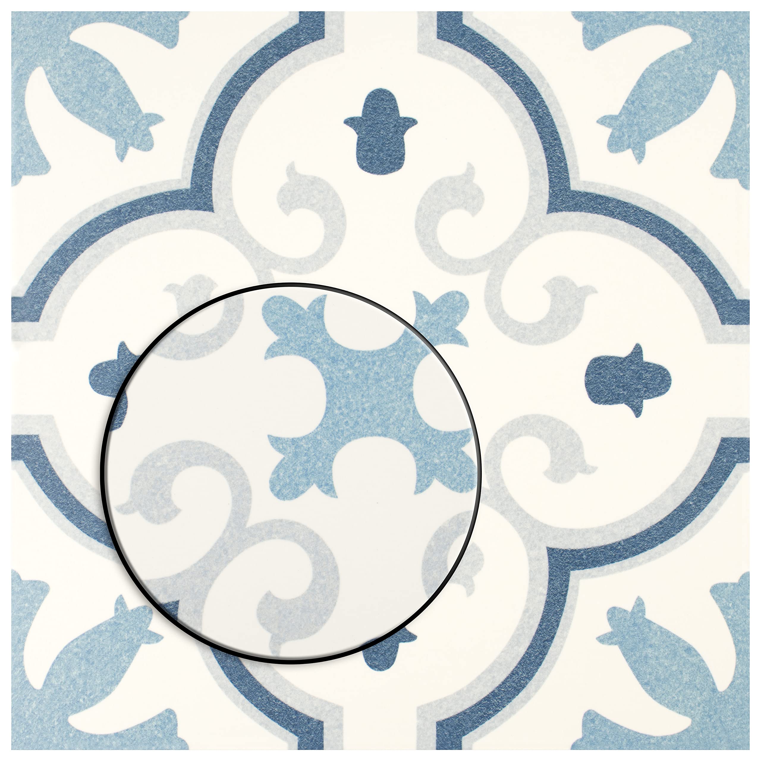 Merola Tile Monteca Blue 9.75x9.75 Inch Porcelain Floor & Wall Tile - Perfect for Bathroom, Kitchen & Backsplash Renovations