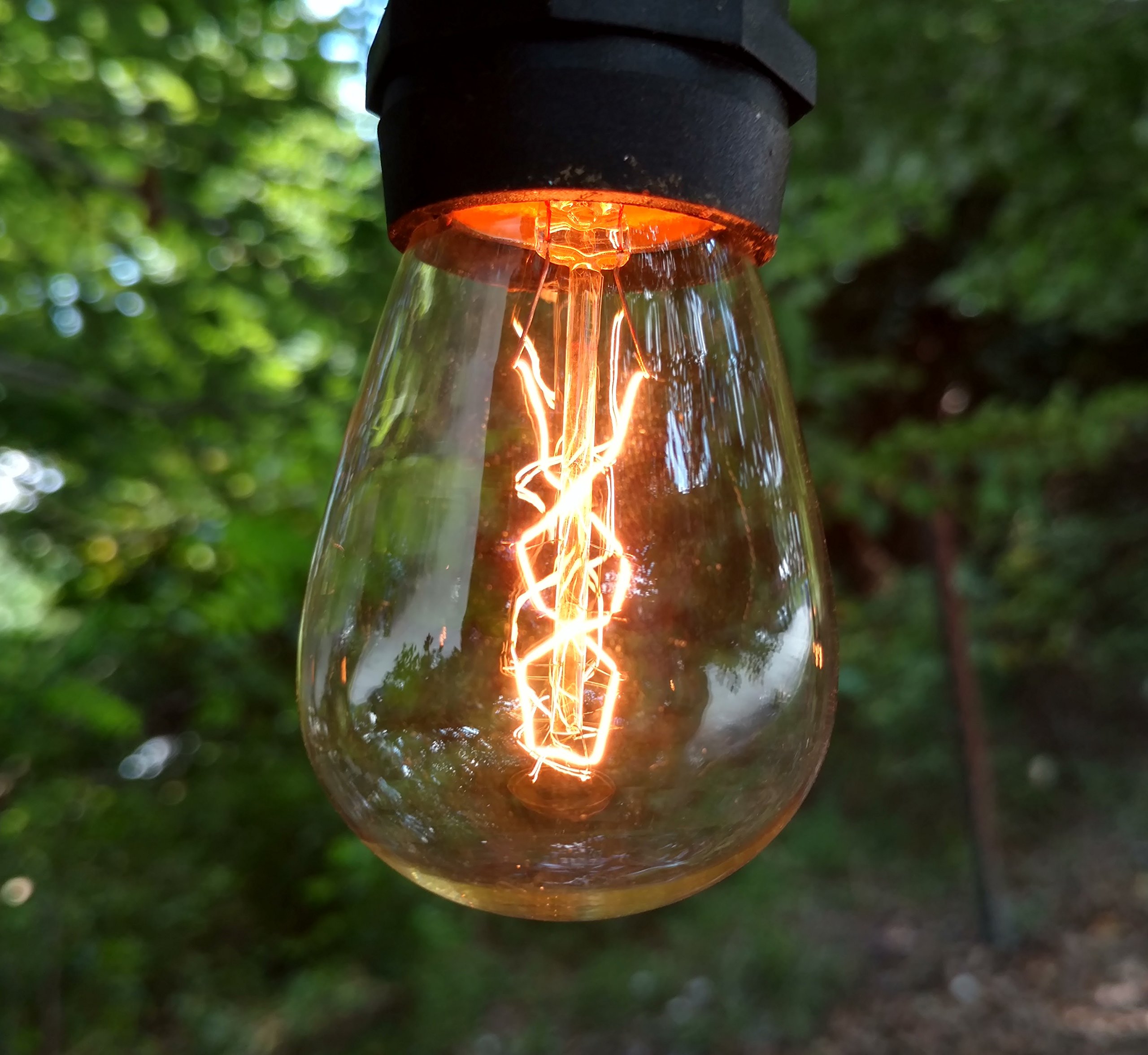 50ft Commercial Outdoor Edison Bulb String Lights - 25 Sockets with S14 Zig Zag 11W Bulbs - E26 Base for Patio, Garden, Restaurant & Wedding Decor