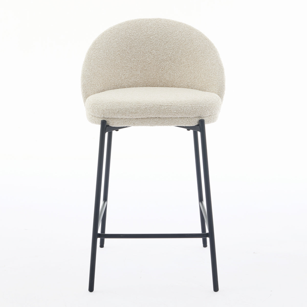Elle Fabric Bar Stool - Modern Upholstered Counter Height Stool with Padded Seat for Kitchen Island, Breakfast Bar & Home Decor