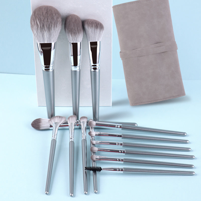 14 Piece Wooden Handle Makeup Brush Set - Professional Cosmetic Brushes for Foundation, Blending, Eyeshadow & Contouring - Perfect for Makeup Artists & Beauty Enthusiasts