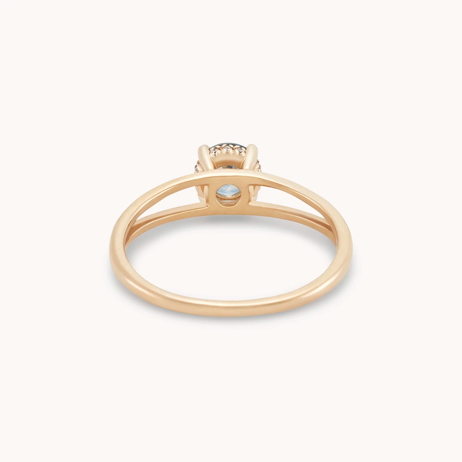 Destiny’s Thread Unique 14K Yellow Gold Ring with Blue Round Sapphire – Perfect for Engagements, Anniversaries & Special Occasions