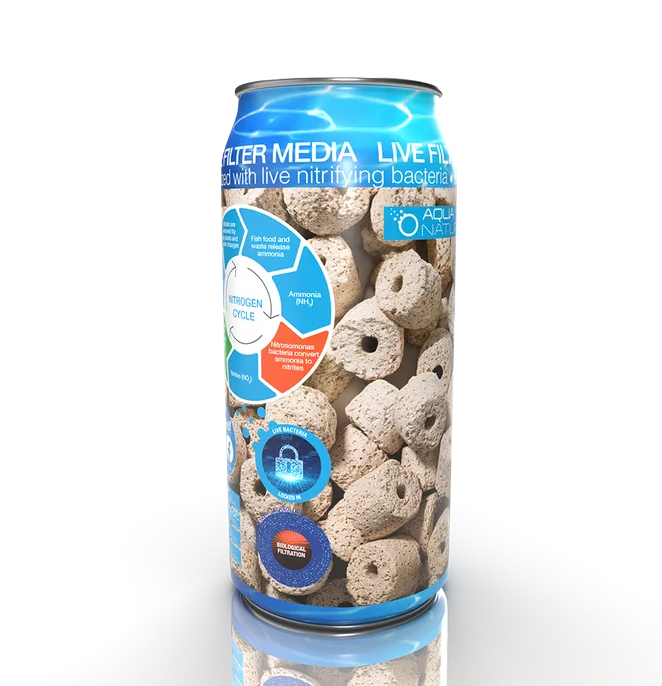 Aqua Natural Live Ceramic Bio Filter Media Rings 500ml - Premium Aquarium Biological Filtration for Freshwater & Saltwater Fish Tanks