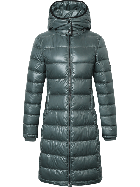 Covalliero Long Quilted Winter Coat for Women - Warm Padded Jacket with Hood, Windproof & Water Resistant - Perfect for Snowy Weather, Outdoor Activities & Daily Commute