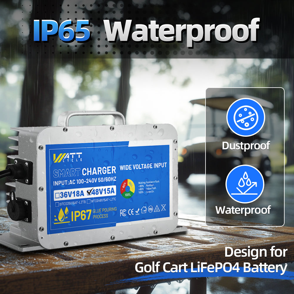 58.4V 15A Aluminum Shell LiFePO4 Battery Charger - Fast Charging for Electric Bikes, Scooters & Golf Carts - Perfect for Home & Outdoor Use