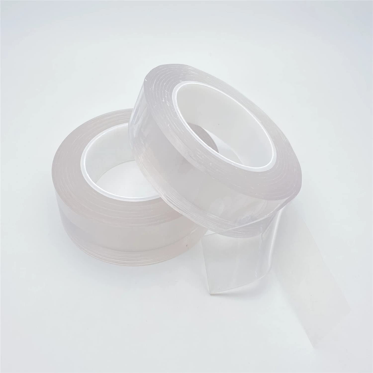 Strong Heavy Duty Double Sided Tape - Washable Acrylic Adhesive Foam Tape for Glass, 3mm Thick x 2mm Width x 3m Length - Transparent & Reusable - Perfect for Home Decor, DIY Projects, and Office Organization