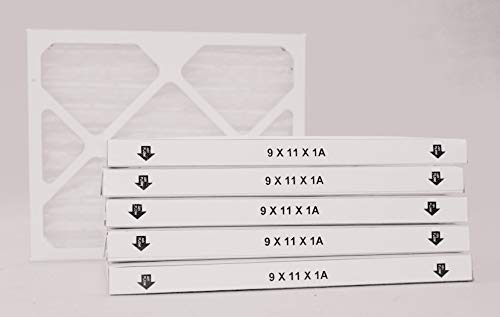 High-Efficiency MERV 8 Pleated Air Filters - 6 Pack for Home HVAC Systems, AC Units & Furnaces - Improves Indoor Air Quality & Reduces Allergens
