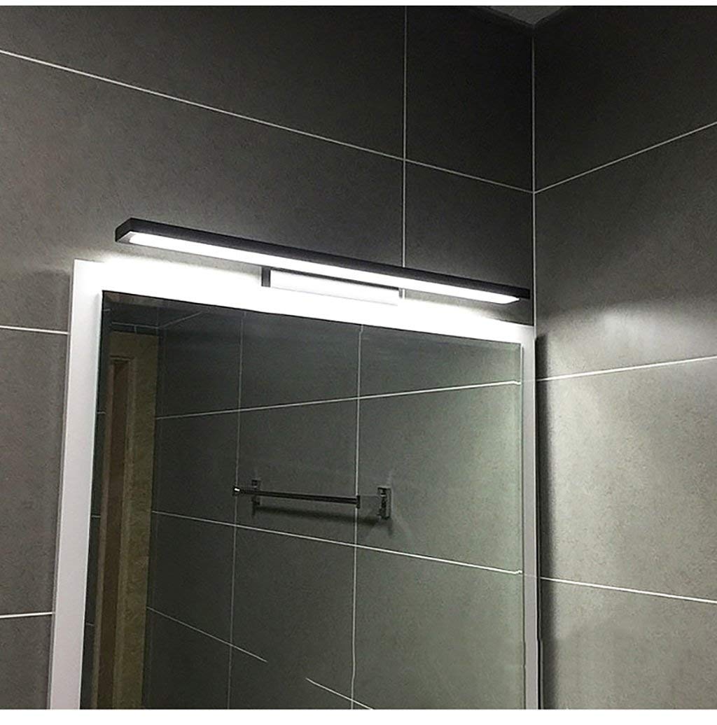 Black LED Bathroom Mirror Light - 90CM 24W Waterproof Wall Lamp with Warm Lighting for Modern Toilet & Vanity | Home Decor & Makeup Mirror Lighting Solution