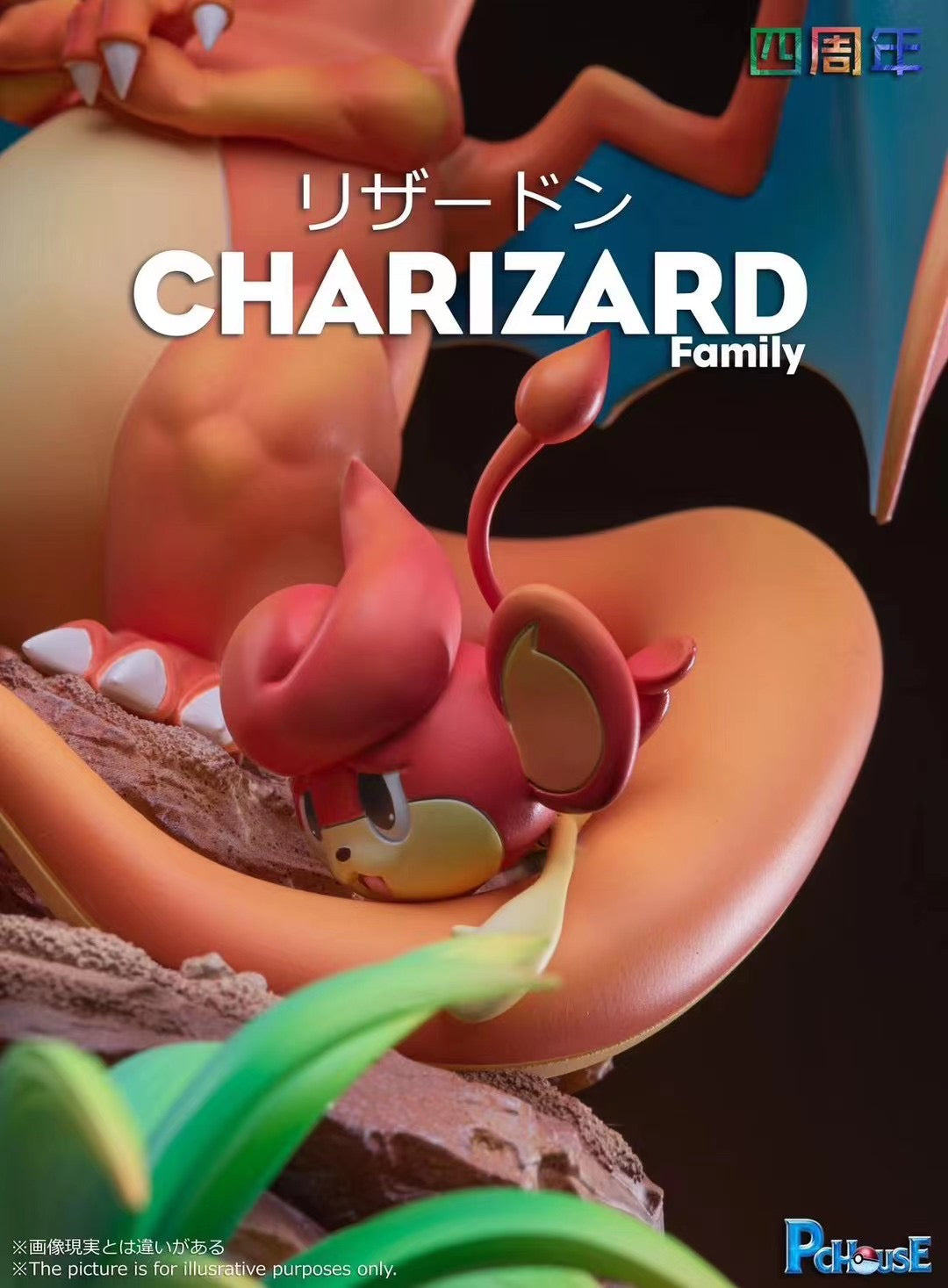 PcHouse Studio Charizard Family Pokemon Plush Toys - Perfect for Collectors, Gifts, and Kids' Room Decor