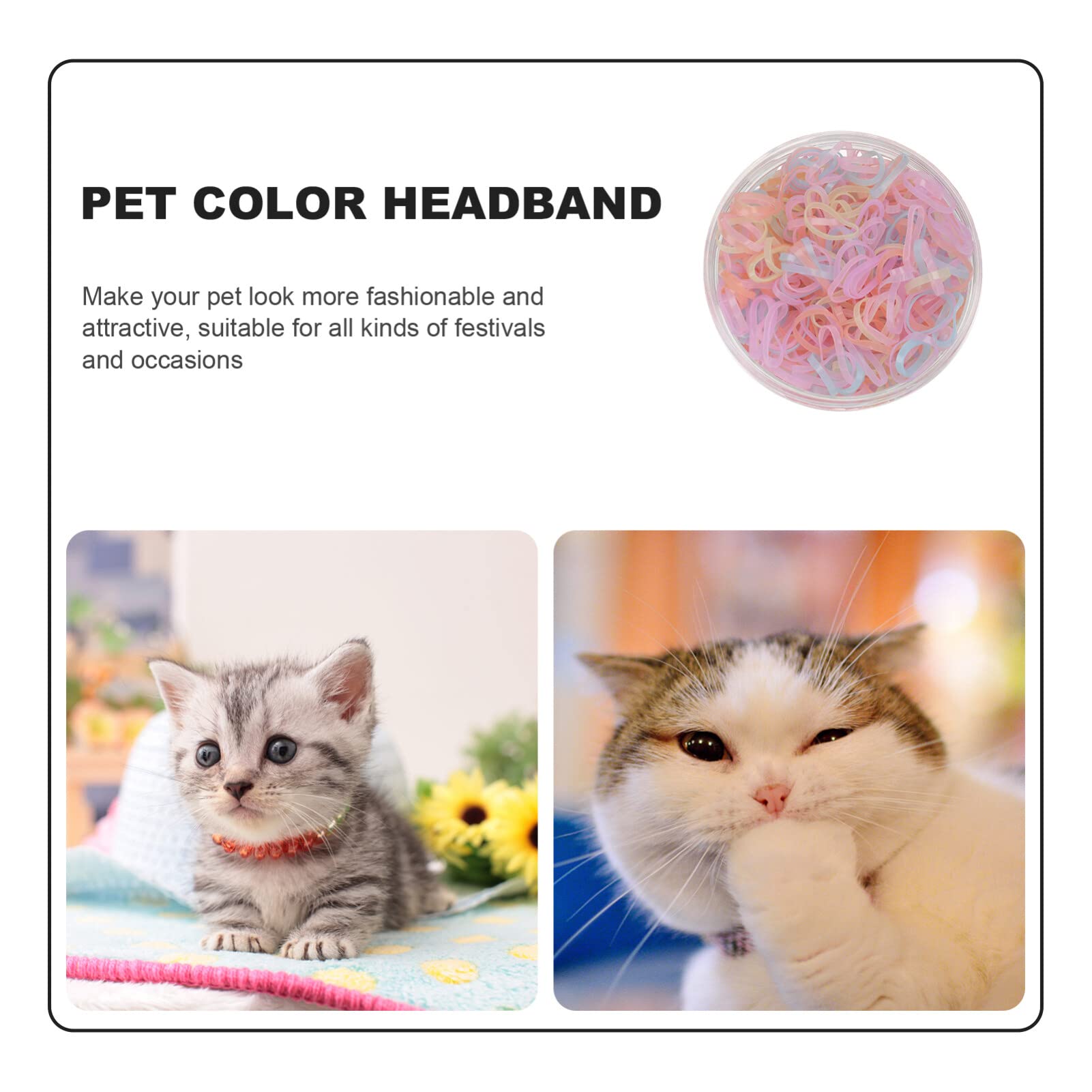 1 Box of 700Pcs Soft Elastic Dog Hair Bands - Colorful Pet Grooming Rubber Bands for Topknots, Puppy Hair Ties & Pet Accessories | Perfect for Dog Shows, Daily Grooming & Styling