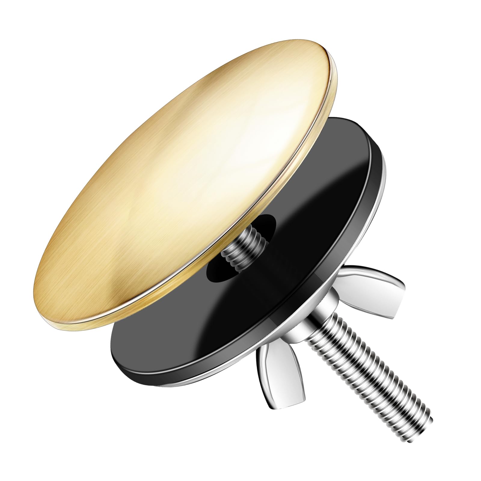 2 Inch Stainless Steel Kitchen Sink Hole Cover - Brushed Gold Faucet Hole Plate Stopper, Blanking Metal Plug for Sink Tap - Perfect for Kitchen Renovation & Bathroom Upgrades