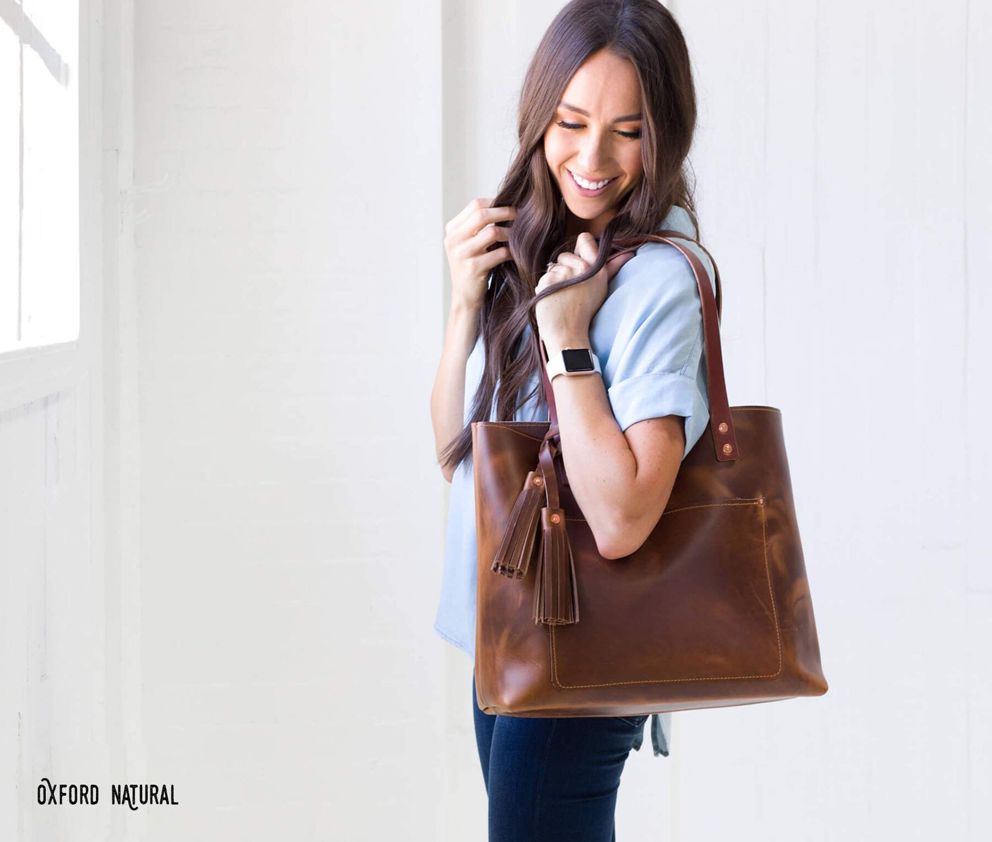 Green Leather Tote Bag for Women - Stylish Diaper & Laptop Bag