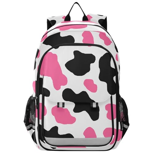Pink Black Cow Print