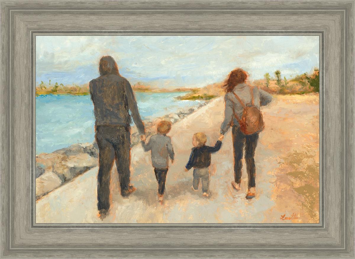Family Walk On The Beach - Comfortable & Stylish Beach Sandals for Women, Men and Kids | Perfect for Summer Vacations, Seaside Strolls and Outdoor Adventures