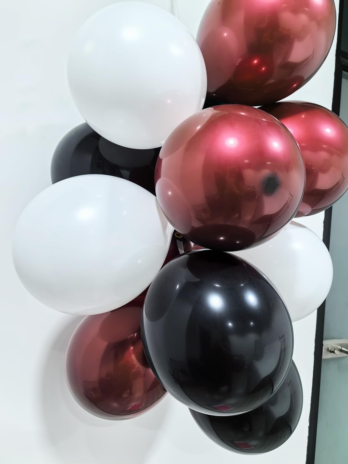 2025 Maroon Black Graduation Decorations Set - 30Pcs Burgundy White Black Balloons for Graduation Party, Birthday & Wedding (Elegant Maroon Theme) - Perfect for School Ceremonies, College Celebrations & Special Events