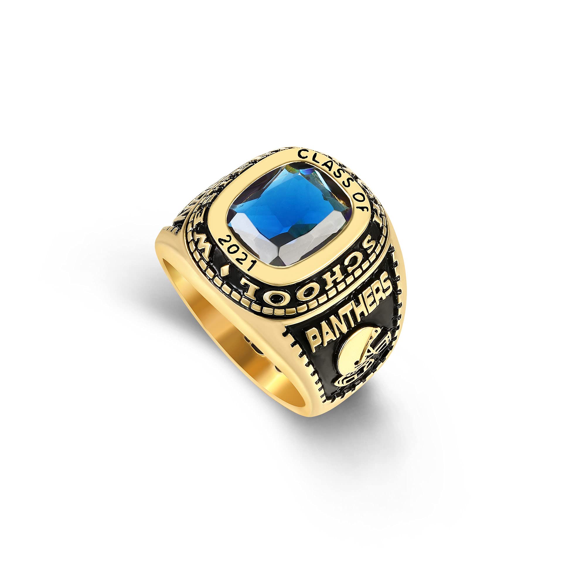 Authentic PJM Mementos USA Premium Class Ring for Men – 925 Sterling Silver or 10KT Gold – Custom High School & College Graduation Ring – Personalized University Ring for Graduation Gifts – Perfect for Commencement Ceremonies & Alumni Events