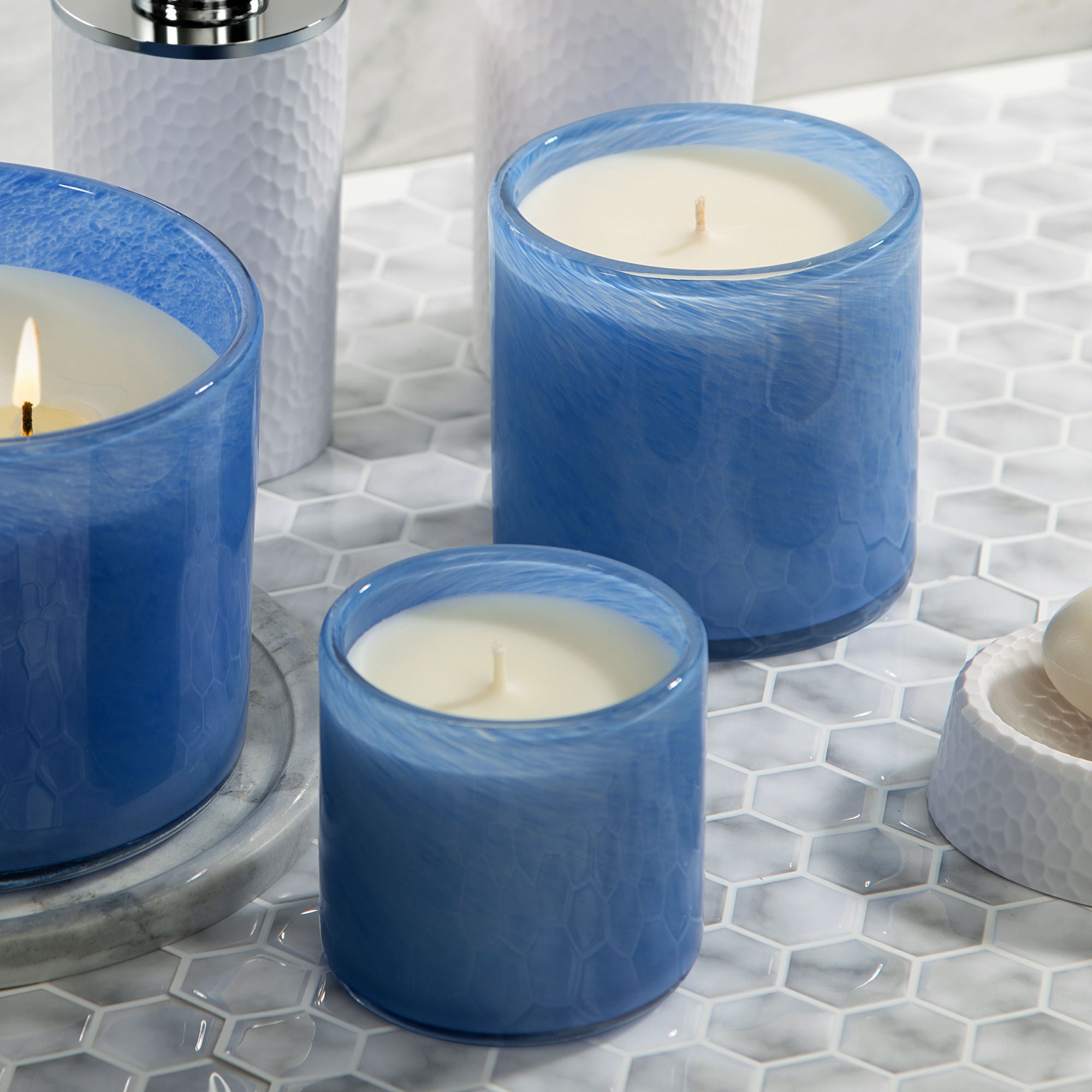 Bluemercury Spa Classic Candle - Aromatherapy Scented Candle for Relaxation & Stress Relief - Perfect for Home Spa, Bathroom, Bedroom & Meditation
