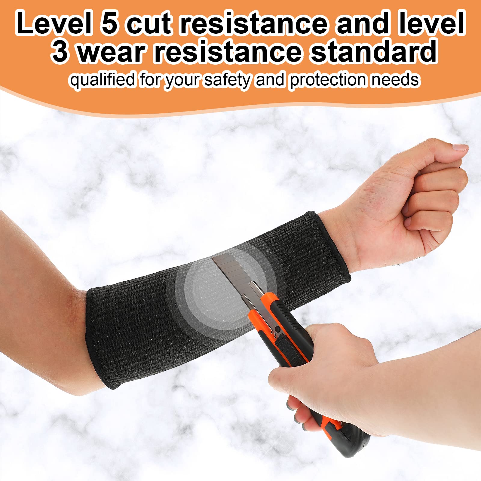 SATINIOR 5 Pairs Cut & Burn Resistant Arm Sleeves - Forearm Protectors for Thin Skin & Bruising Protection - Ideal for Cooking, Welding, Tattoo Artists & Outdoor Activities