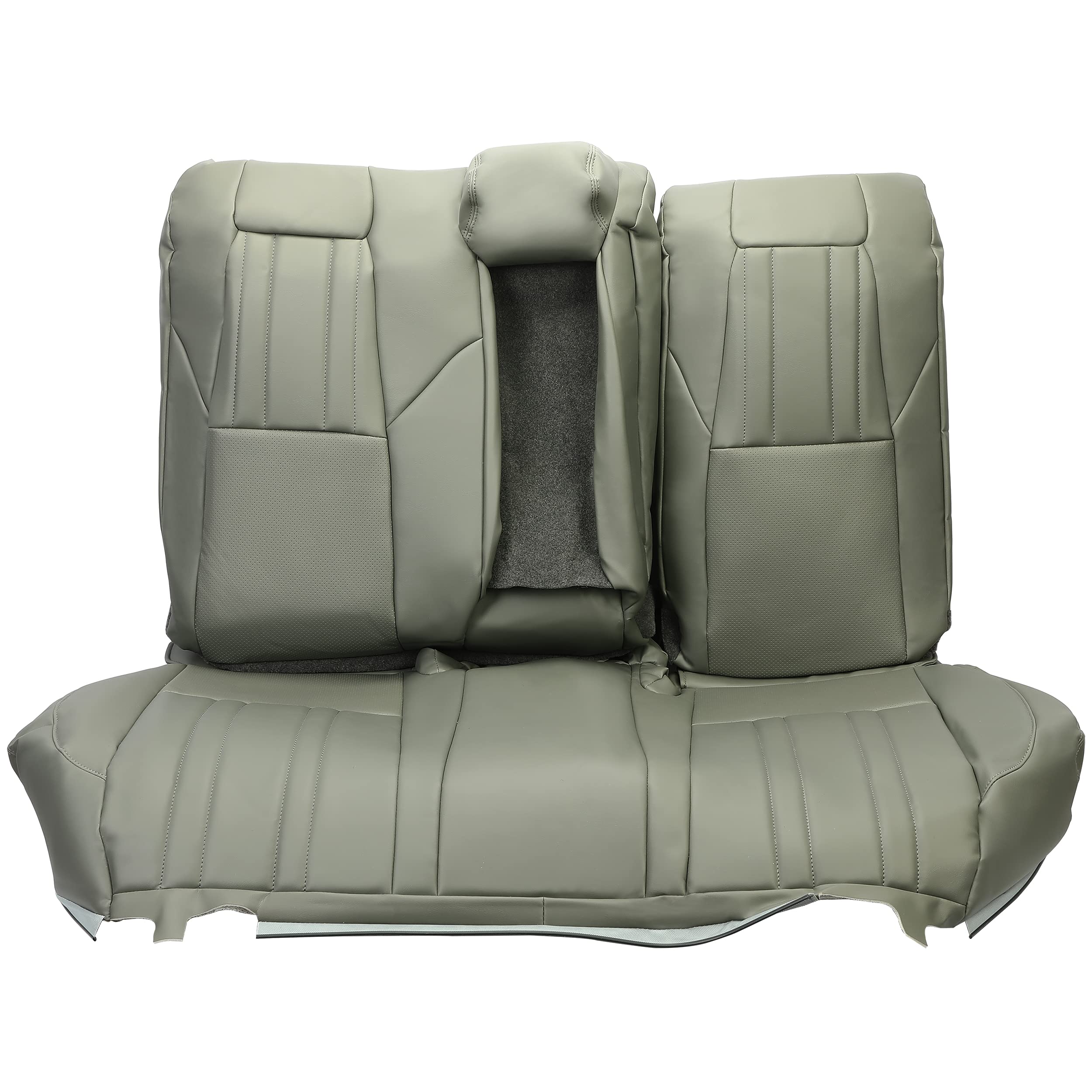 Premium Kojem Full Synthetic Leather Seat Covers for 2018-2021 Honda Accord Sport/EX/Hybrid - Front & Rear Car Seat Protectors (Black Grey) | Waterproof, Anti-Slip & Comfortable | Perfect for Daily Commute, Road Trips & Family Protection