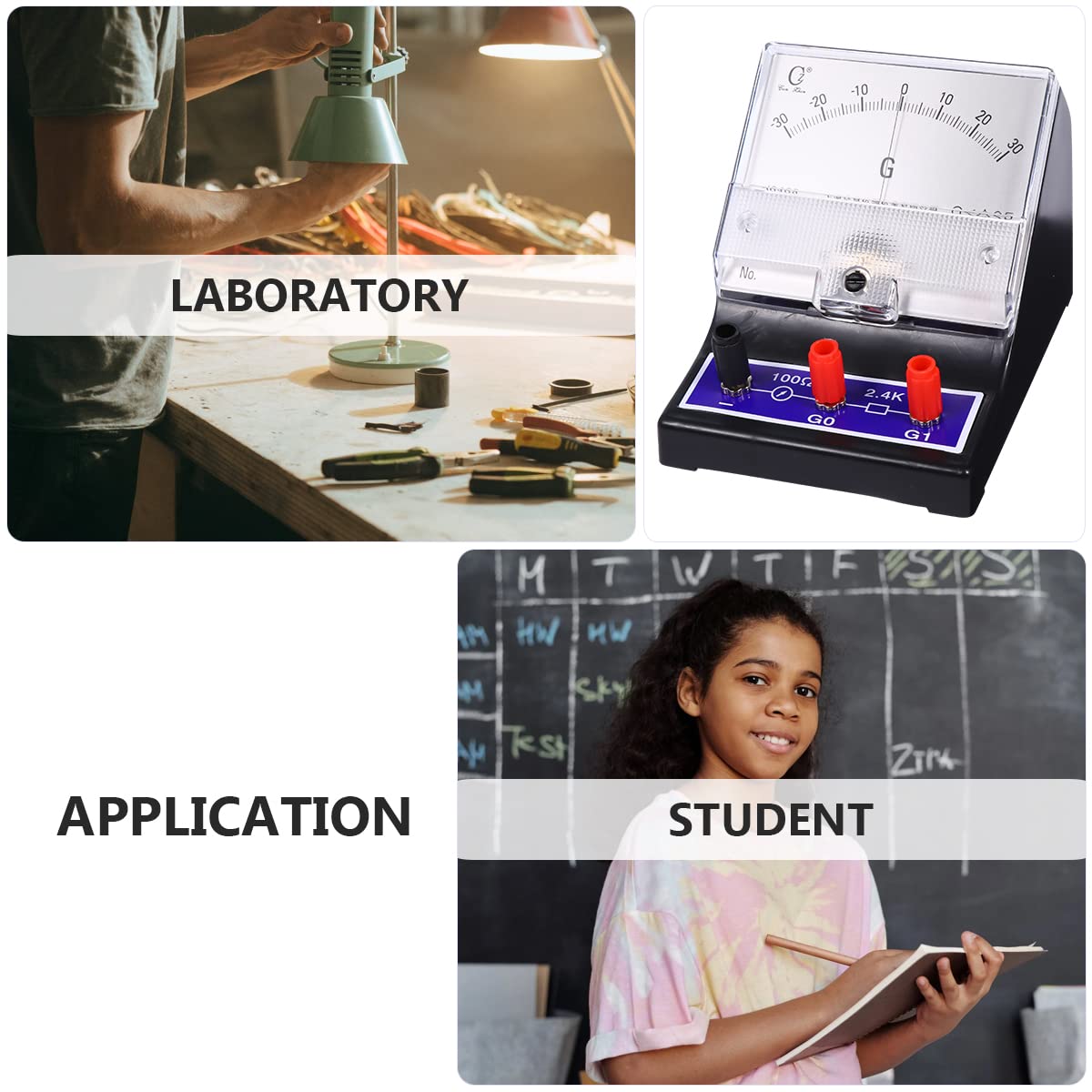 High Precision Amperemeter G Table Galvanometer - Microammeter for Physics Experiments & Electrical Testing | Perfect for Labs, Classrooms & DIY Electronics Projects