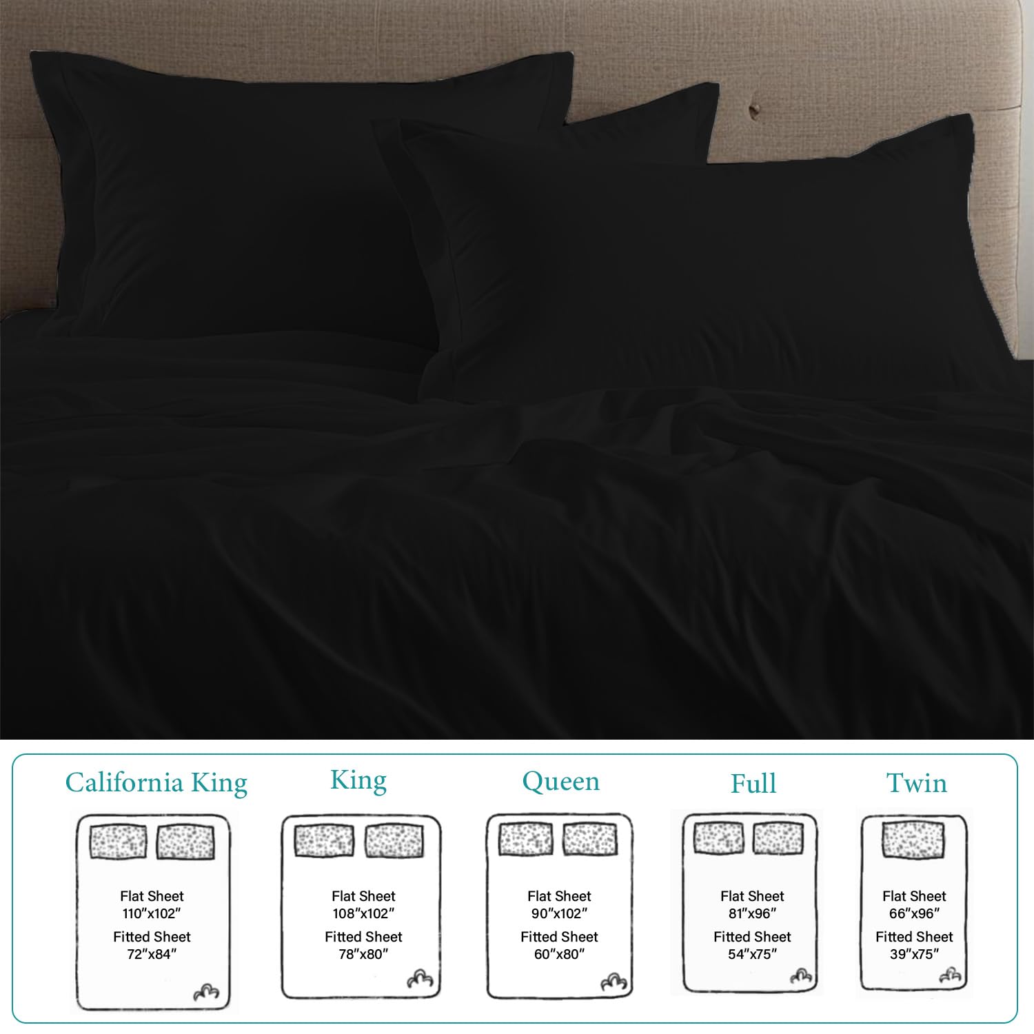 Bunny's Home 4-Piece Twin Sheet Set - Breathable Egyptian Cotton, 17