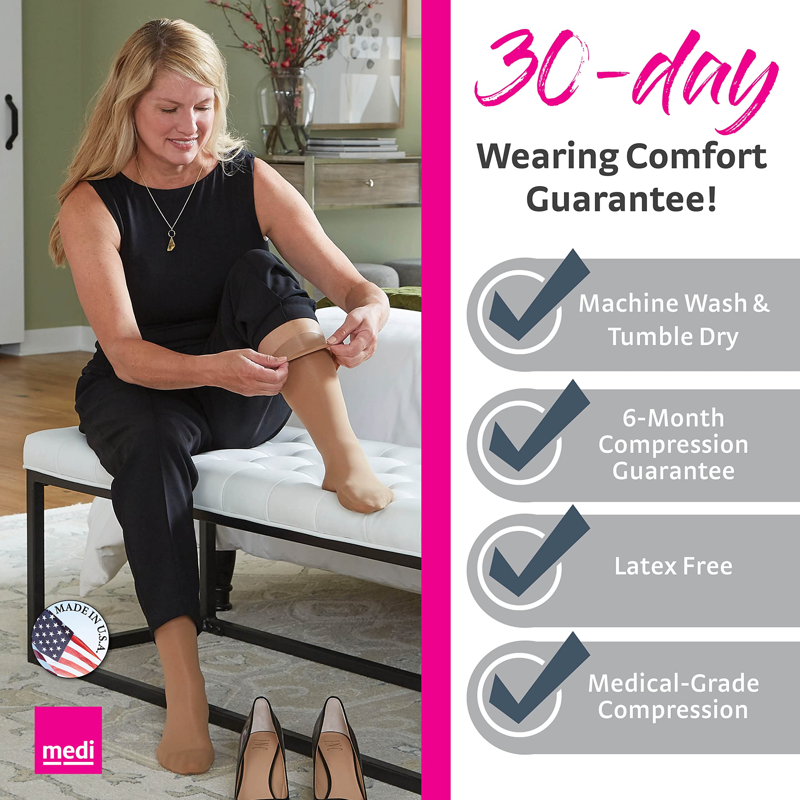 Mediven Sheer & Soft 30-40 mmHg Maternity Compression Pantyhose - Closed Toe for Pregnancy Support & Leg Comfort