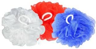 Truvik Soft Round Loofah Sponge Pouf - Exfoliating Body Scrubber for Men, Women & Kids - Gentle Bath Sponge for Shower & Skin Care - Pack of 2 Multicolor - Perfect for Daily Shower, Spa & Exfoliation Routine