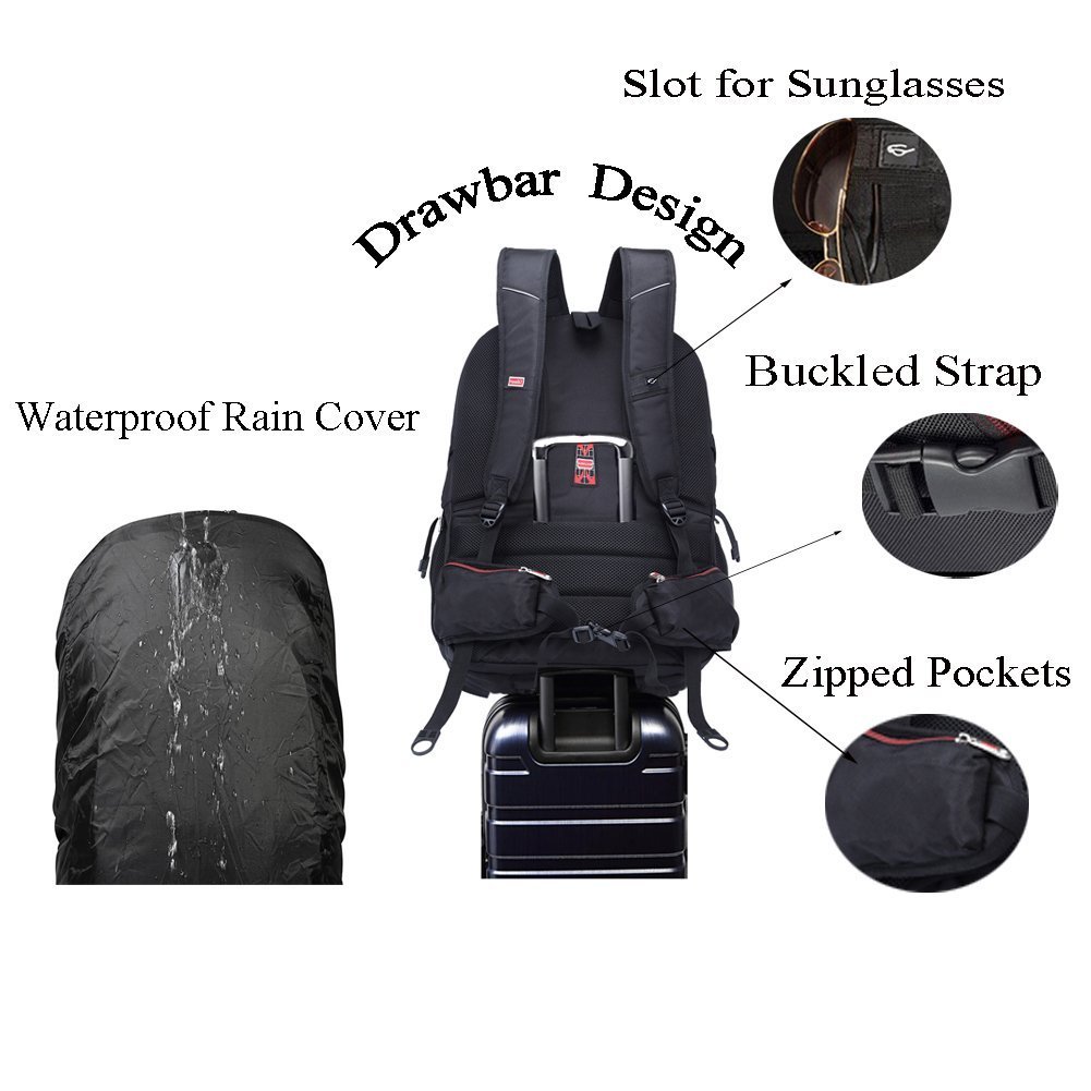 55L 21 Inch Large Capacity Laptop Backpack for Men - Fits 19 Inch Gaming Laptop, MacBook & Notebook (18.4 Inch) - Perfect for Work, Travel & College Commute