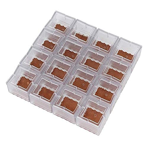 16-Pack Clear Square Chair Leg Protectors with Felt Pads (1 1/8