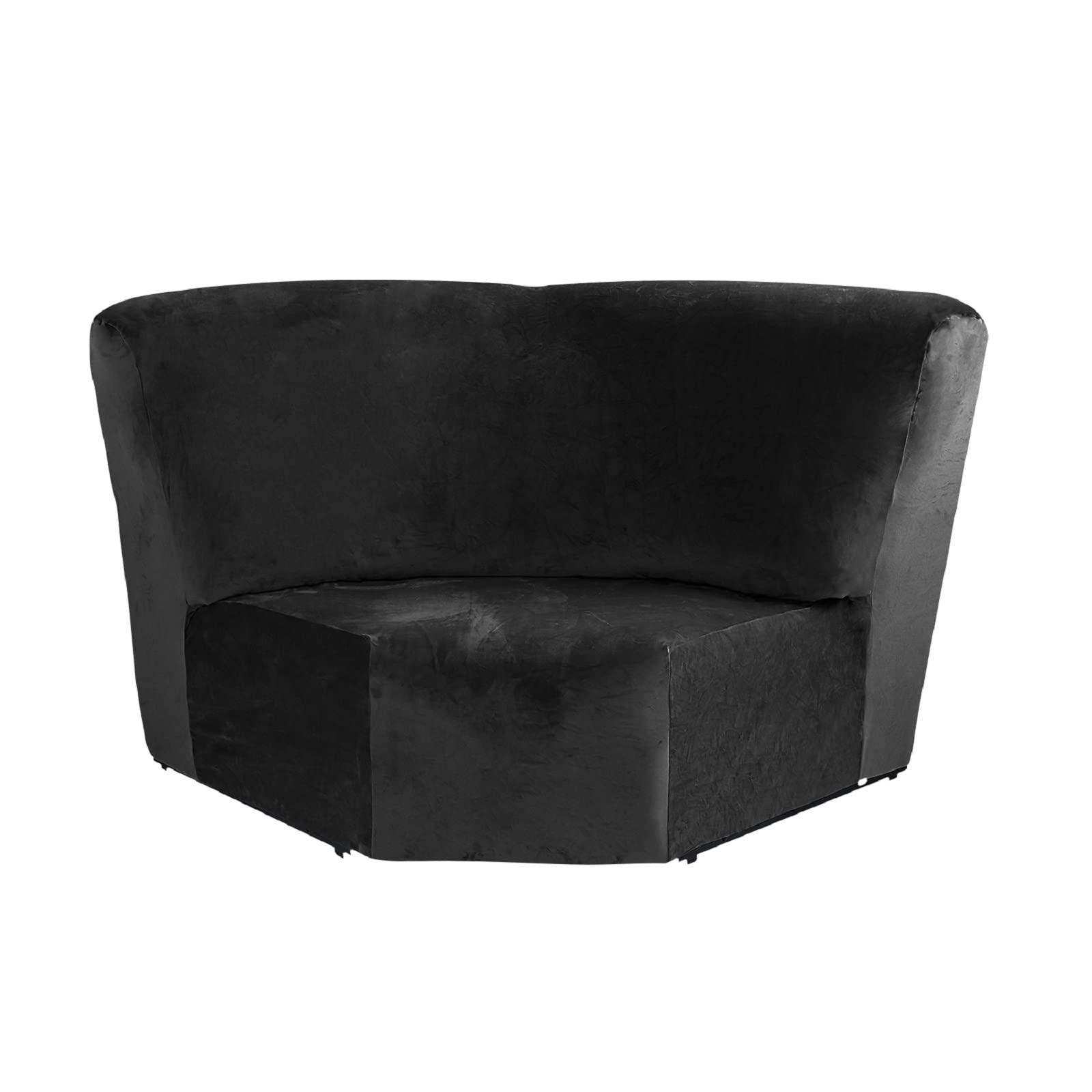 Premium Velvet Recliner Sofa Cover - Universal Stretch Slipcover with Anti-Slip Elastic Straps for Living Room, Pets & Home Decor (Black) | Perfect for Sectional Couches, Dog Protection & Furniture Refresh