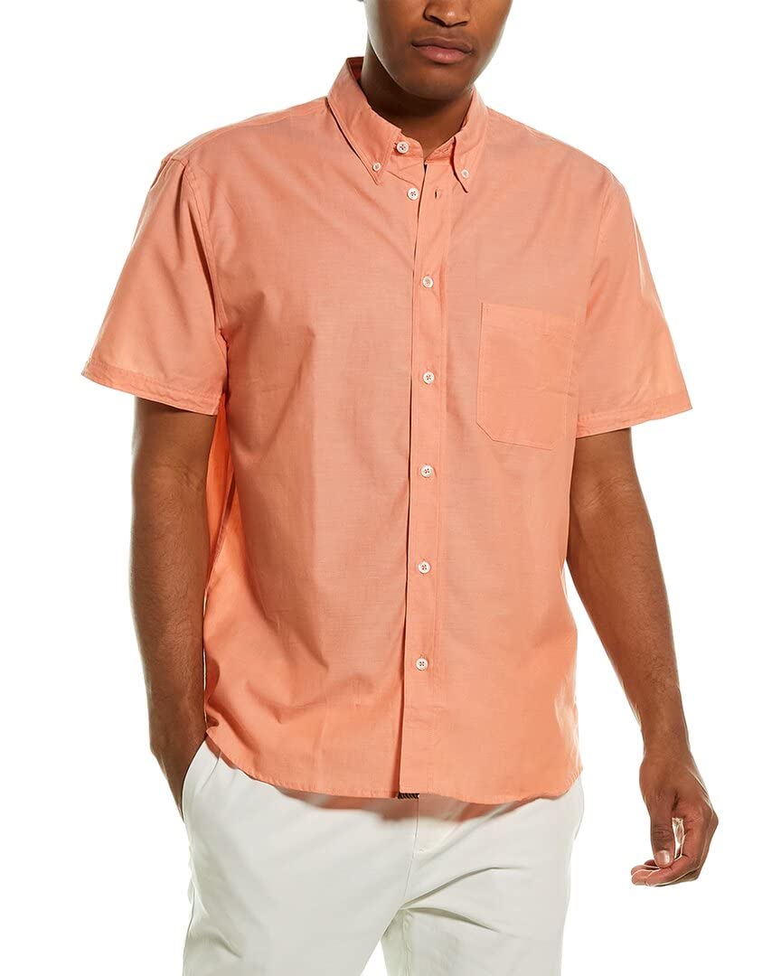 Billy Reid Men's Short Sleeve Tuscumbia Shirt | Casual Button-Up for Summer | Perfect for Outdoor Activities & Beach Wear