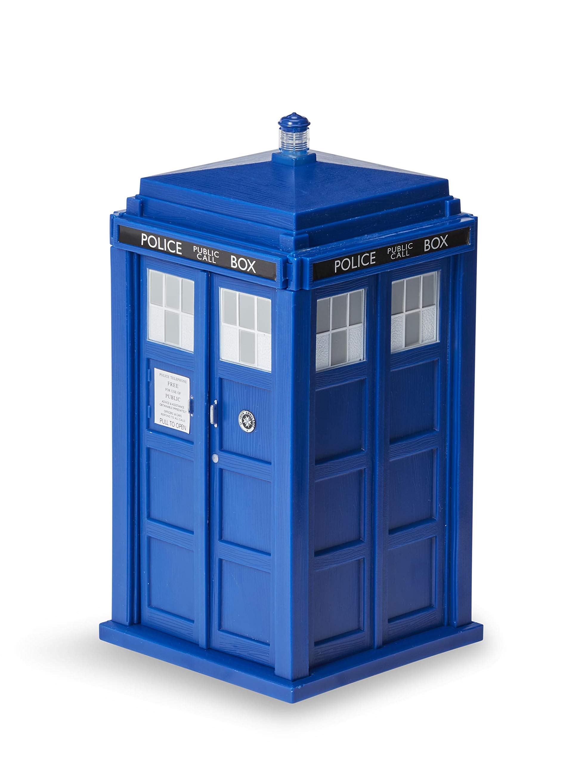Doctor Who Electronic Tardis Talking Money Bank with Speech & Sound Effects - Flashing Light & Opening Doors - Coin Saving Piggy Bank for Kids & Collectors - Perfect for Doctor Who Fans Bedroom Decor & Gift Idea