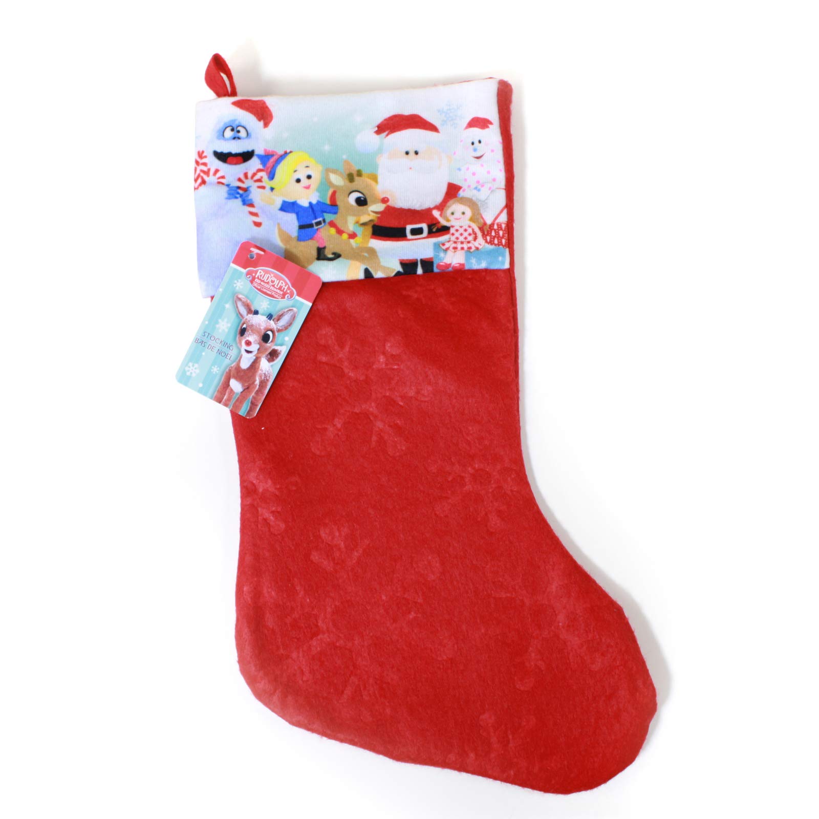 Rudolph Kids Felt Christmas Stocking - Festive Holiday Decor for Fireplace Mantel, Nursery & Gift Giving