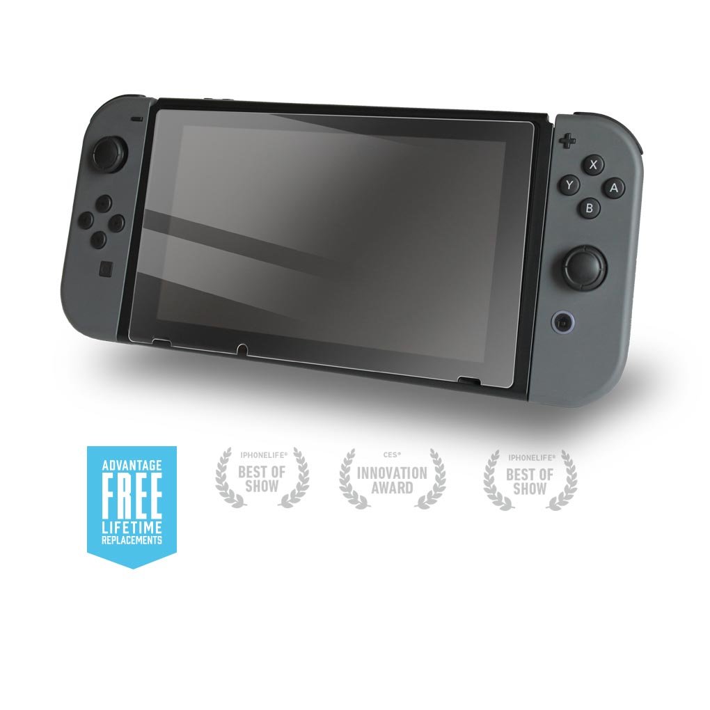 BodyGuardz Pure Tempered Glass Screen Protector for Nintendo Switch - 9H Hardness, Ultra-Thin, Anti-Scratch, Bubble-Free Protection for Enhanced Gaming Experience | Perfect for Travel, Home Use & Long Gaming Sessions