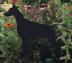 Doberman Pinscher Metal Garden Stake - Handcrafted Dog Memorial Statue for Outdoor Decor | Perfect for Pet Graves, Backyard Memorials & Garden Art Displays