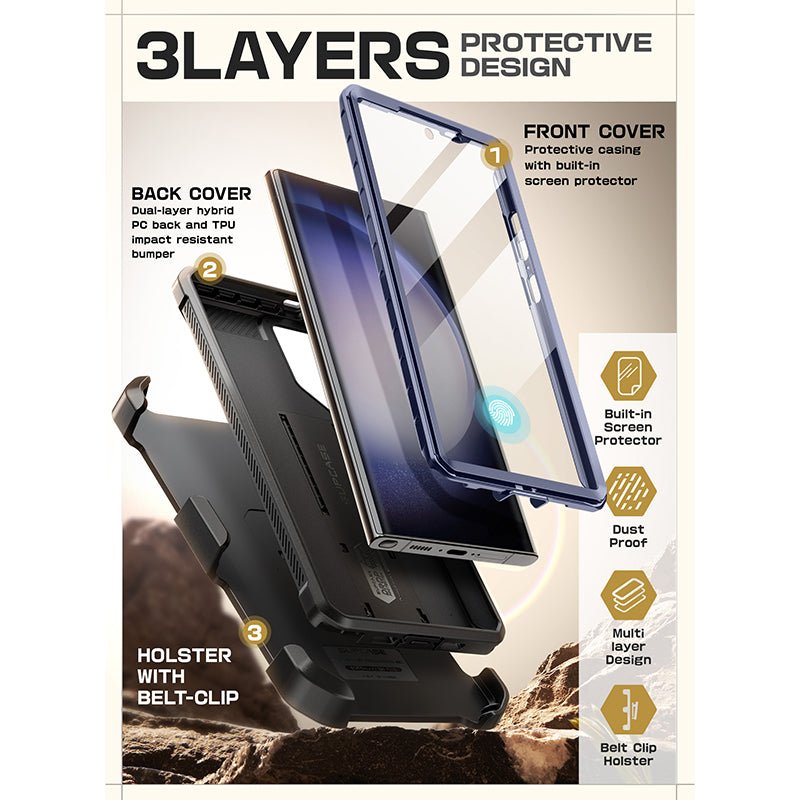 Samsung Galaxy S24 Ultra Unicorn Beetle PRO Case - Heavy Duty Rugged Protective Cover with Kickstand | Shockproof, Military-Grade Protection for Outdoor, Work & Adventure Use