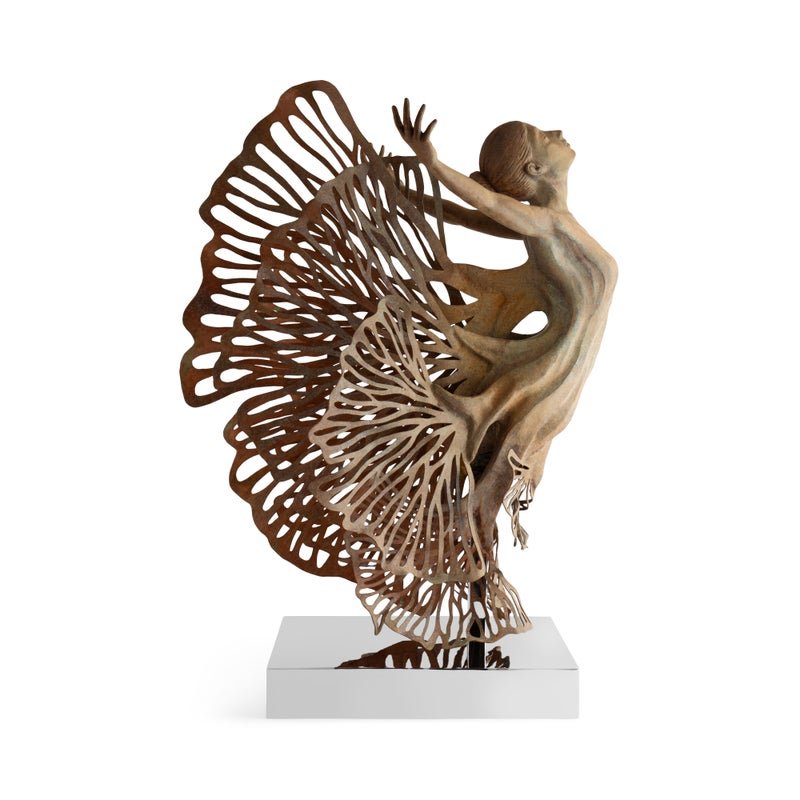 Ginkgo Fairy Sculpture - Handcrafted Home Decor, Unique Gift for Nature Lovers - Perfect for Living Room, Garden & Meditation Spaces