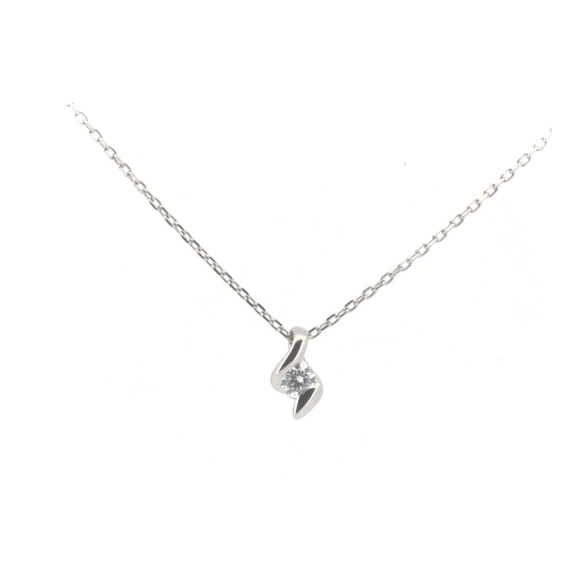 4°C Diamond Necklace PT850 Platinum - Elegant 18K White Gold Pendant for Women, Perfect for Anniversary, Wedding & Special Occasions