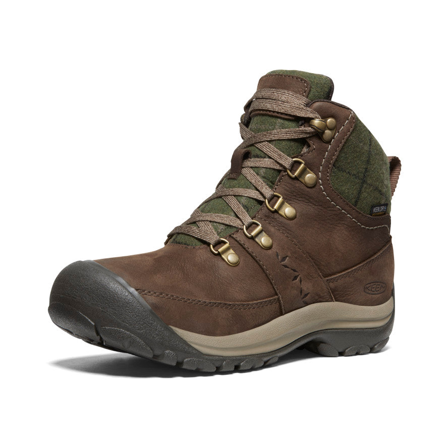 Women's Kaci III Waterproof Winter Boots - Dark Earth/Green Plaid | Warm & Comfortable for Snow, Rain & Cold Weather Hiking