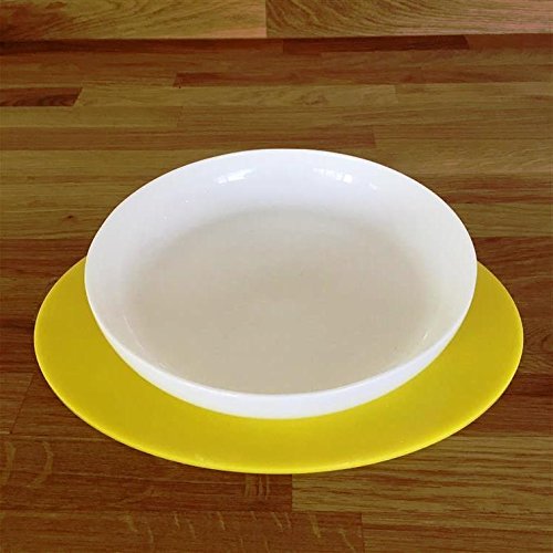 Premium Yellow Oval Placemat Set - Large Size (8-Pack) - Elegant Dining Table Decor for Everyday Meals & Special Occasions