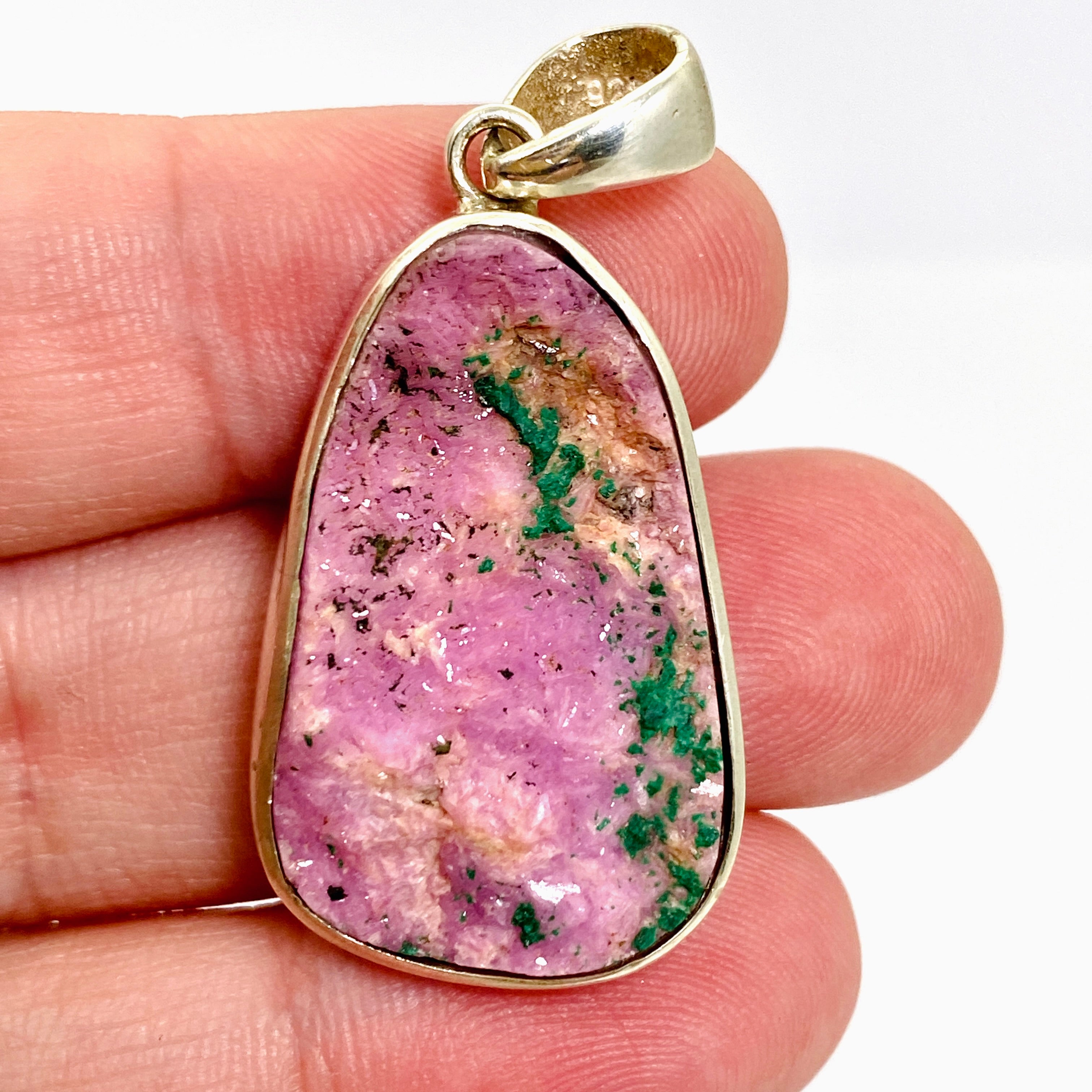 Natural Cobalto Calcite Freeform Raw Stone Pendant Necklace - Unique Healing Crystal Jewelry for Meditation & Energy Balancing