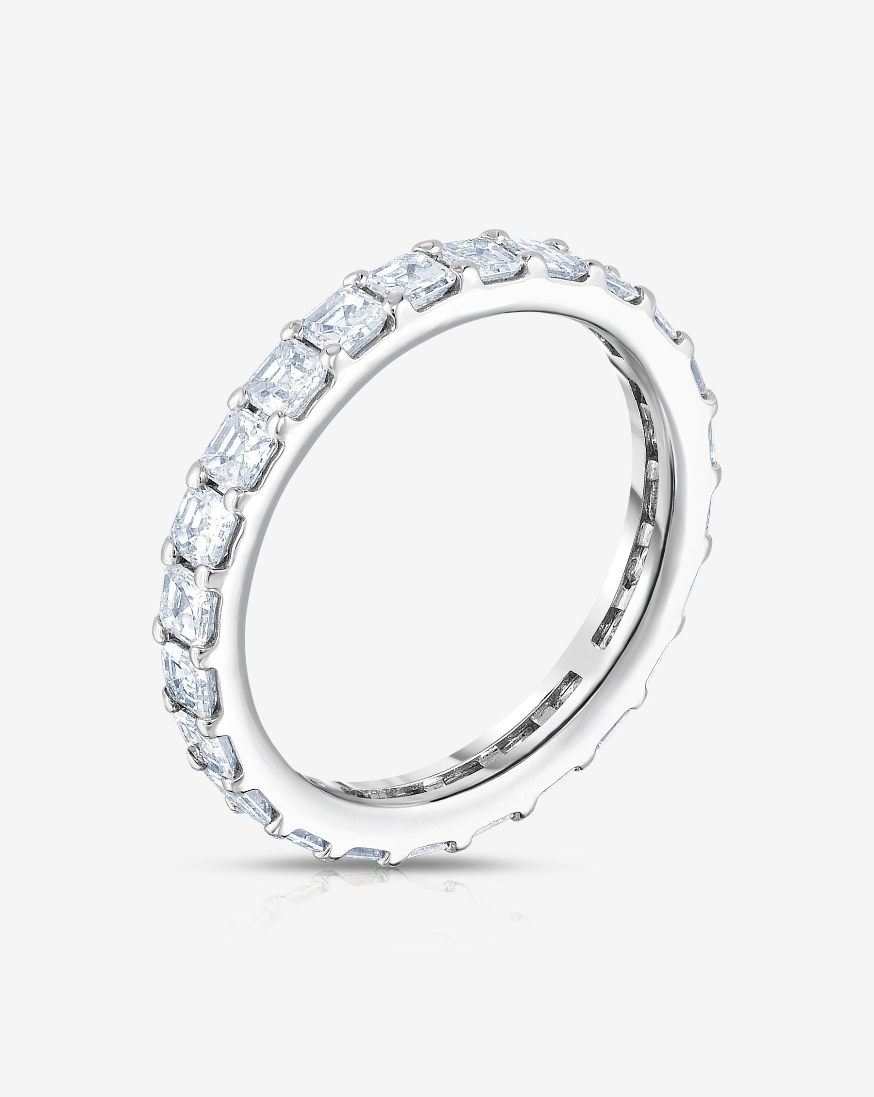 Exquisite Asscher Cut Diamond Eternity Band for Women - Perfect for Weddings, Anniversaries & Special Occasions
