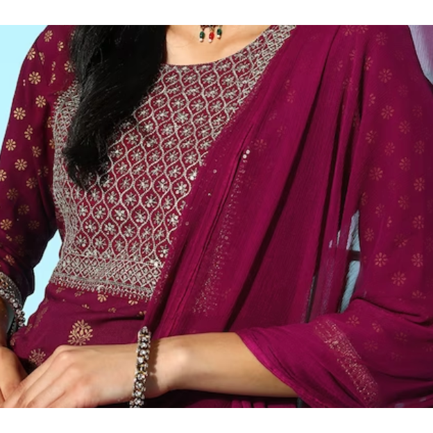 Printed Empire Cut Kurta Set for Women - Elegant Festive Ethnic Wear for Diwali, Weddings & Special Occasions